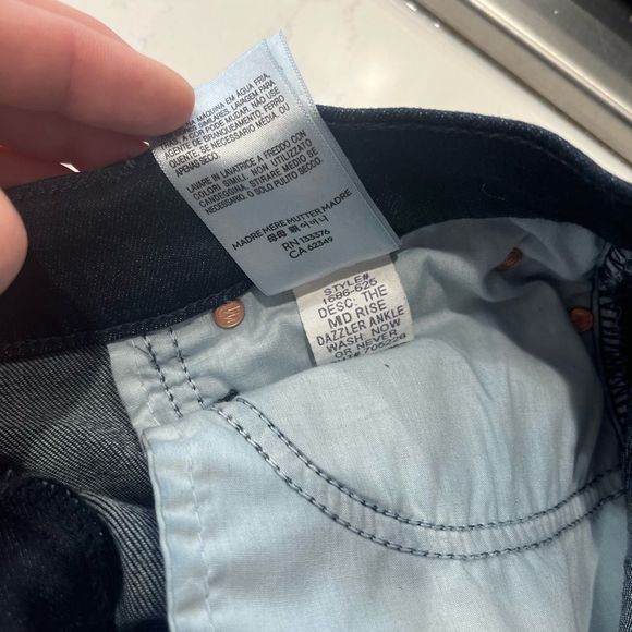 MOTHER Women's Straight Leg Jeans - Dark Blue - Picture 12 of 14